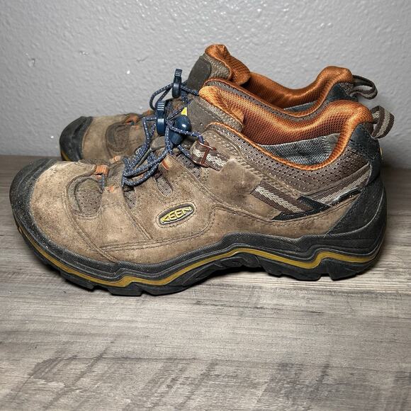 KEEN Durand WP Low Top Hiking Boots Size 9.5 Mens USA Built Brown/Orange main image 8